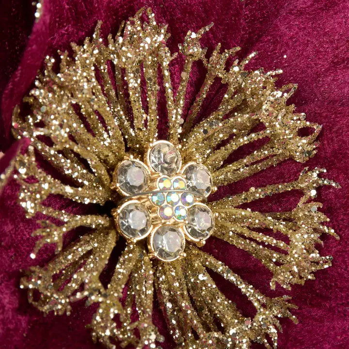 Burgundy Flower Clip