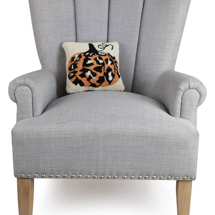 Fall-Halloween Leopard Pumpkin Hook Pillow