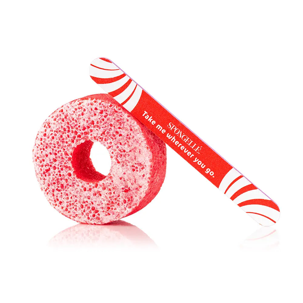 Pedipop Pedi Buffer & Nail File, Candy Cane