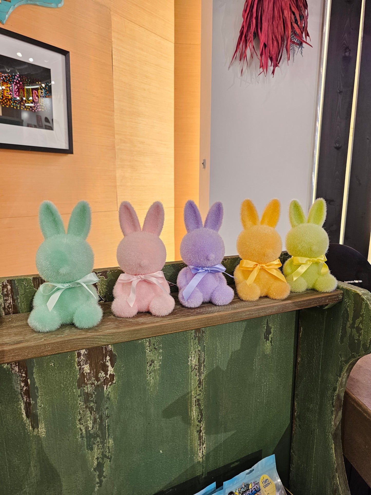 Flocked Sitting Bunny