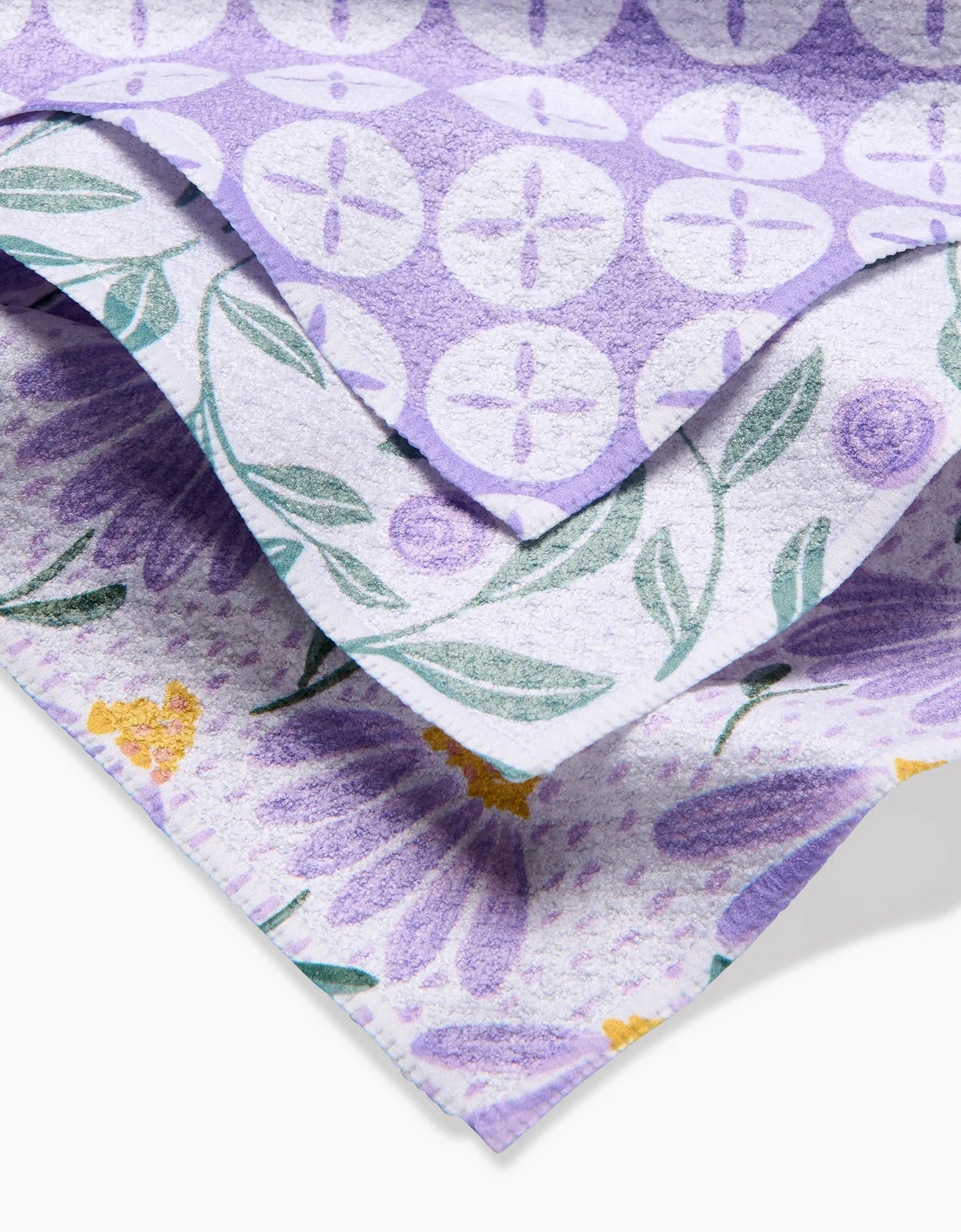 Geometry "Button Vines and Daisies" Dishcloth Set