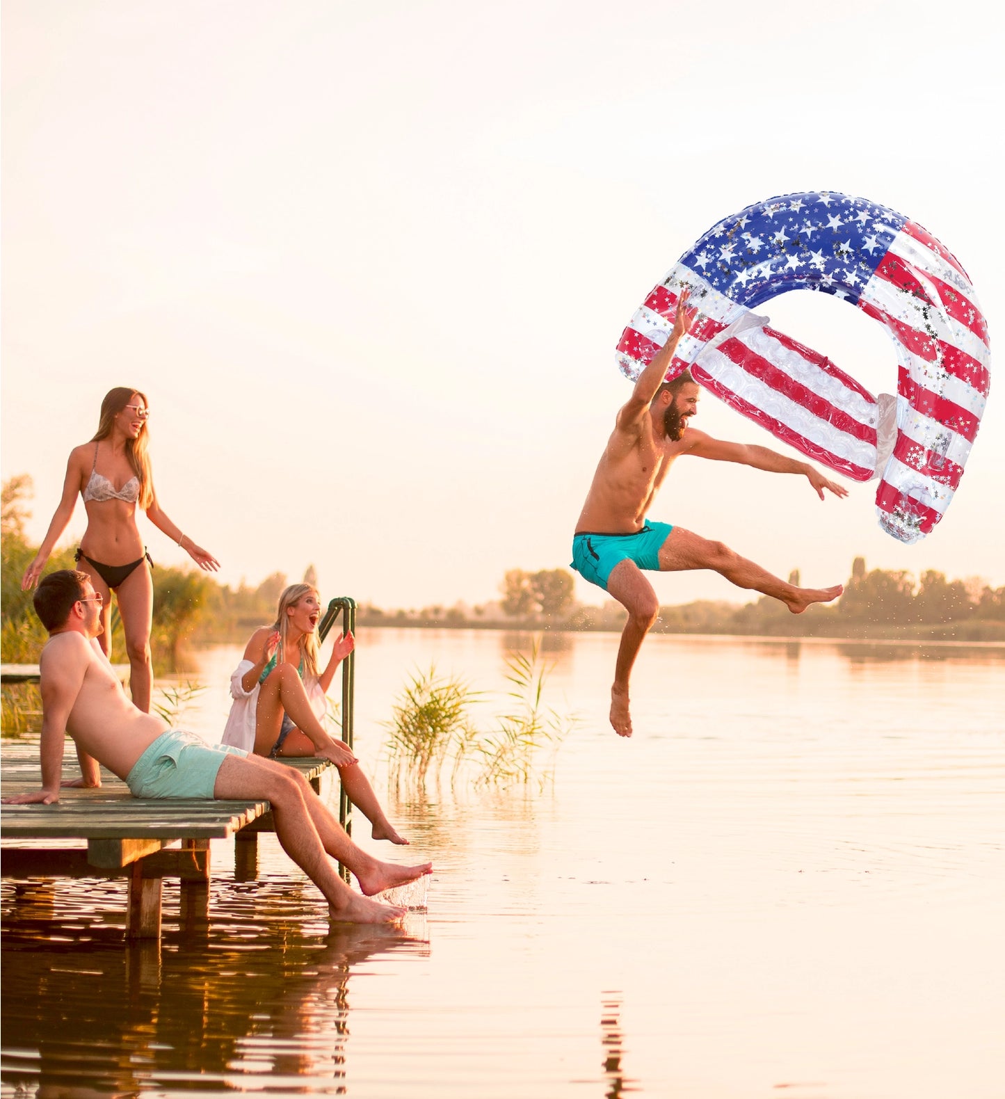 USA Flag Pool Chair