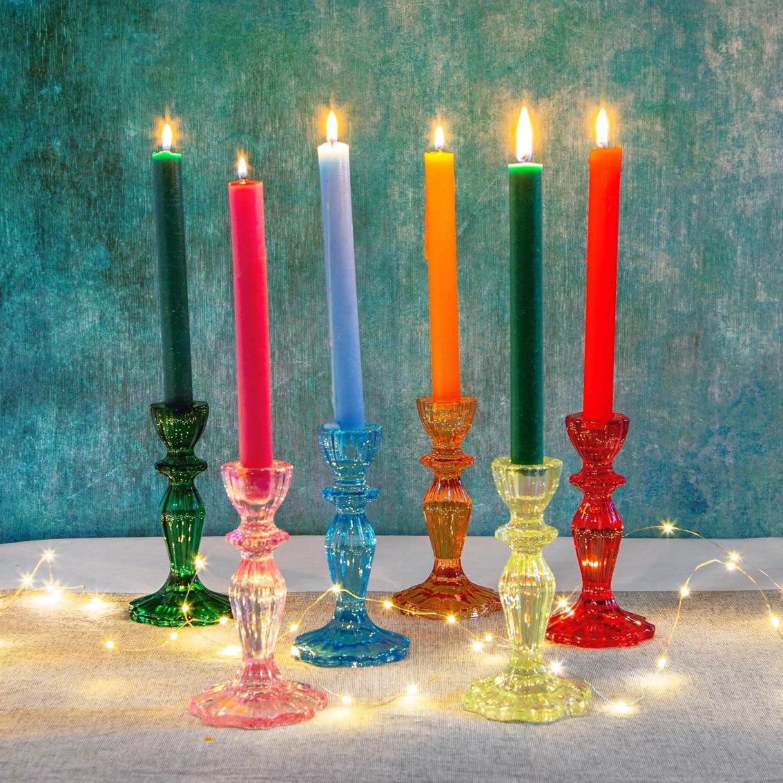 Candlestick Holiday Green