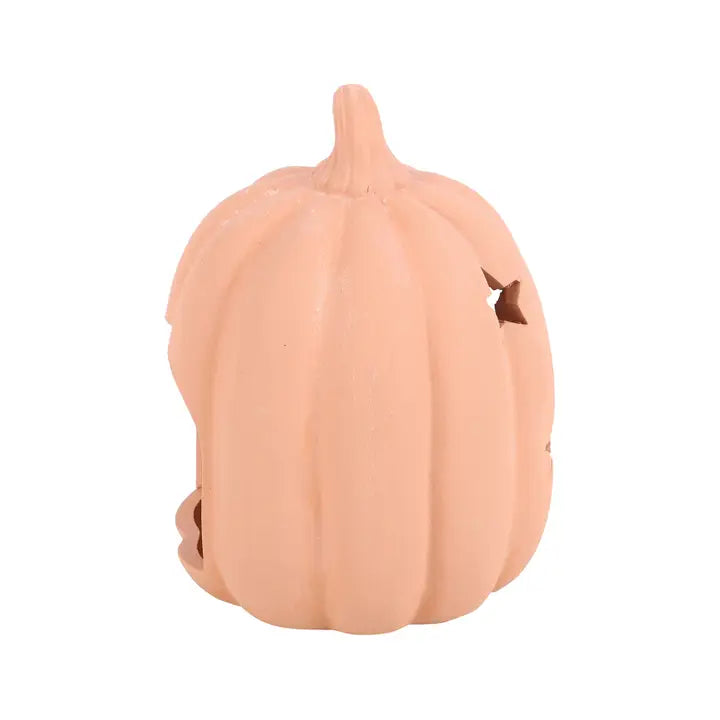 Terracotta Fall and Halloween Pumpkin Tealight Holder