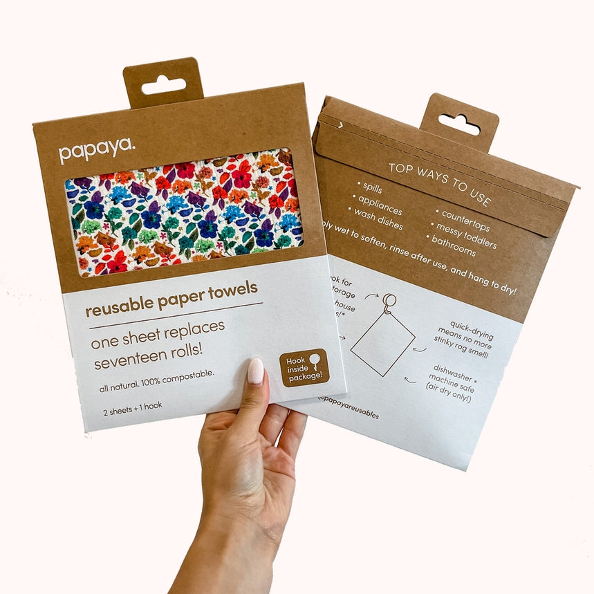 Reusable Paper Towel "Smell the Roses"