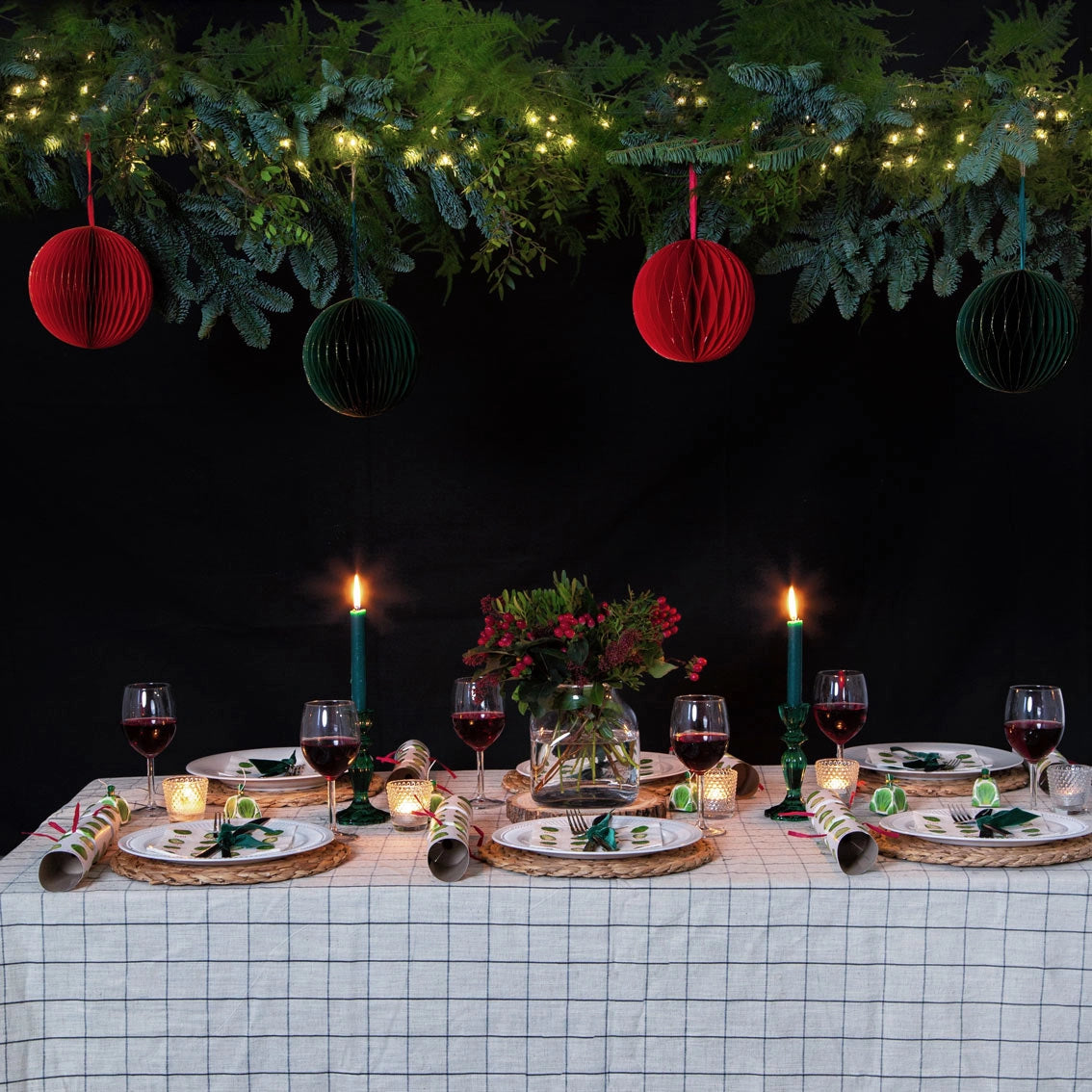 Candlestick Holiday Green