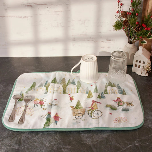 Winter Wonderland Drying Mat