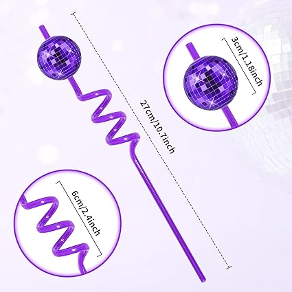 Purple Disco Staws