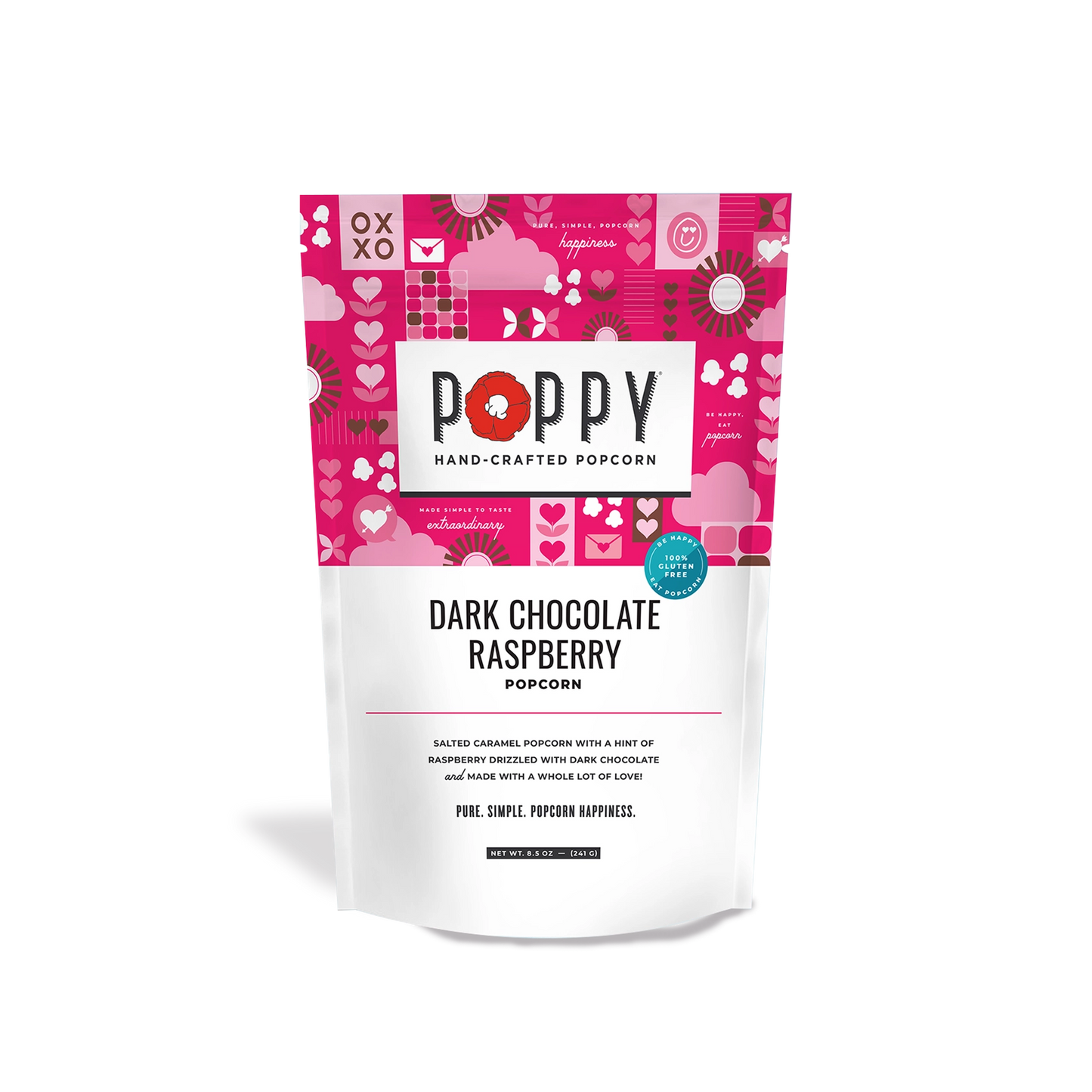 Hand-Crafted Popcorn, Dark Chocolate Raspberry