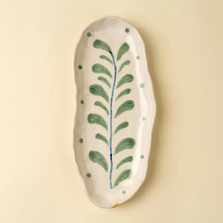 Painted Petals Oval Plate