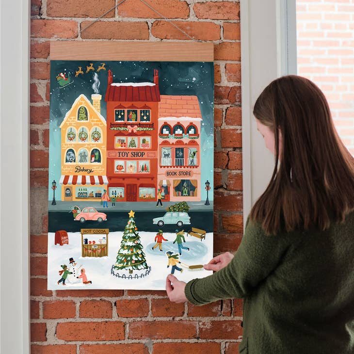 Christmas Countdown Calendar - City Sidewalk