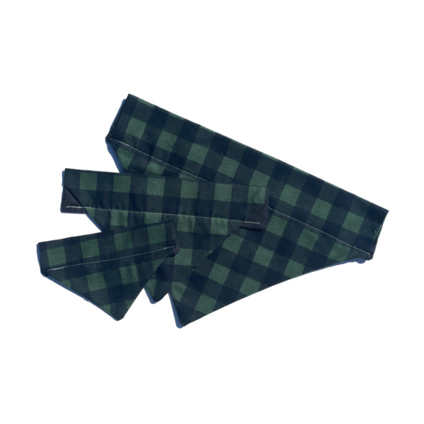Pet Bandanas "Green and Black Buffalo Plaid" by Pawsabilities