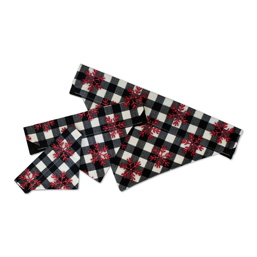 Pet Bandanas "Snowflake Plaid" by PawsAbilities
