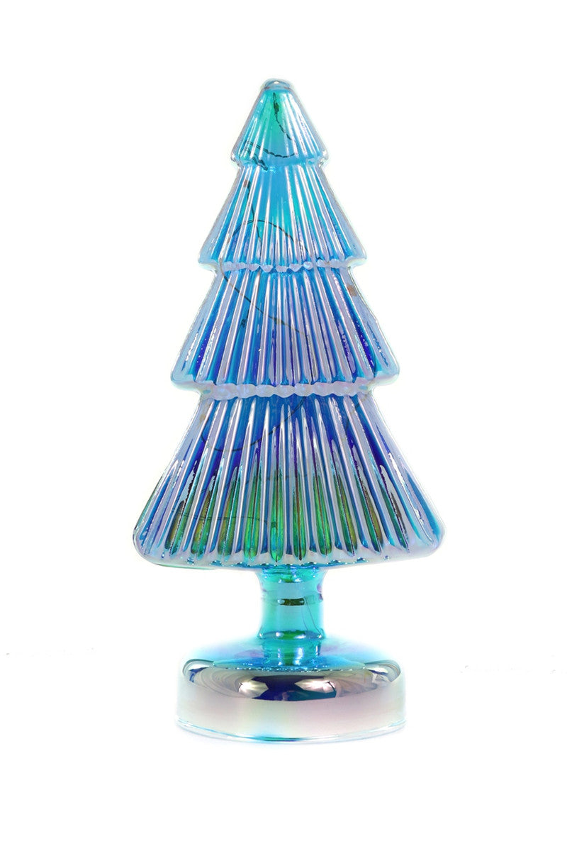 Iridescent Lighted Tree, Blue