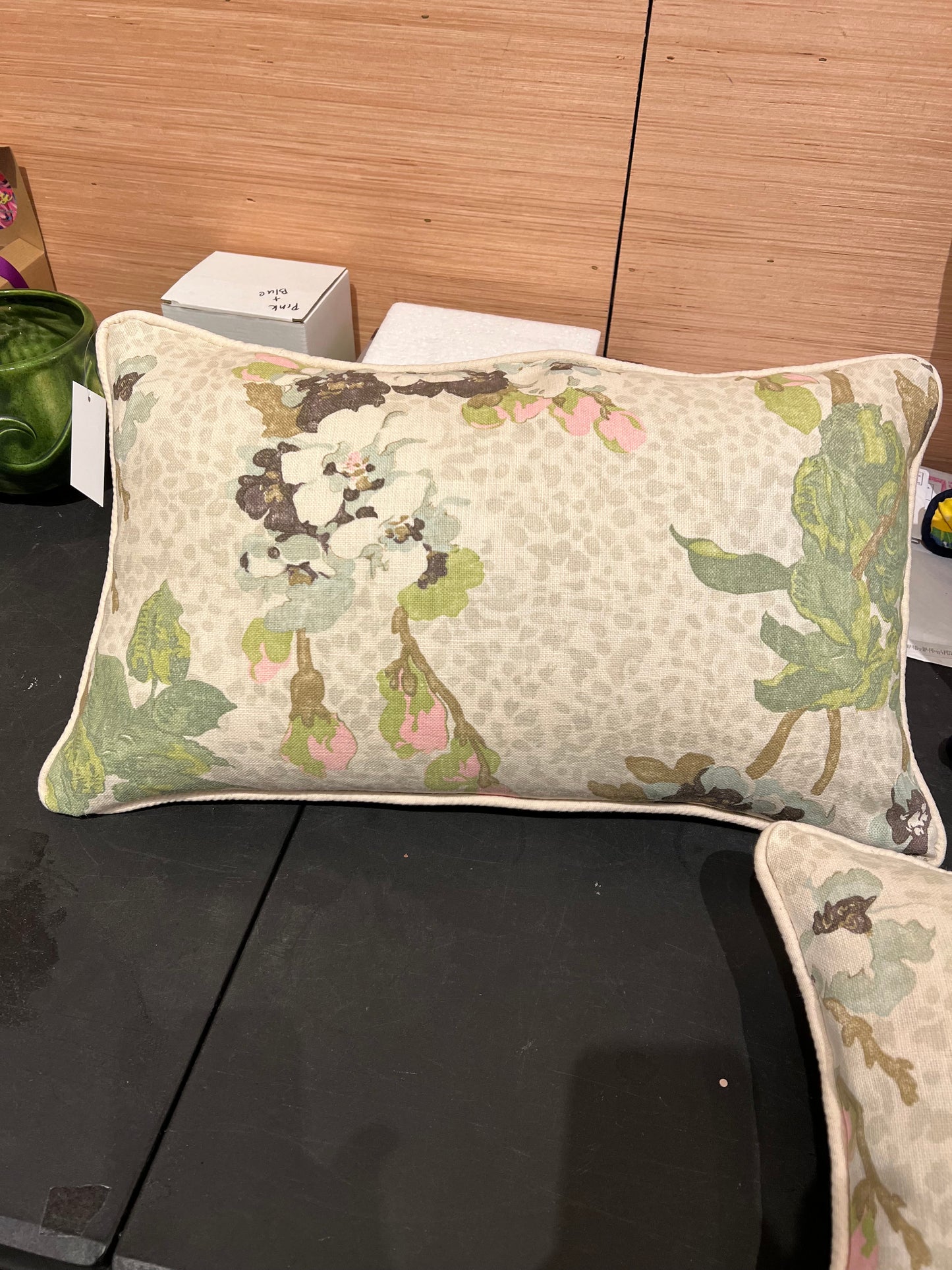 Custom made “Spring Fling” lumbar pillows