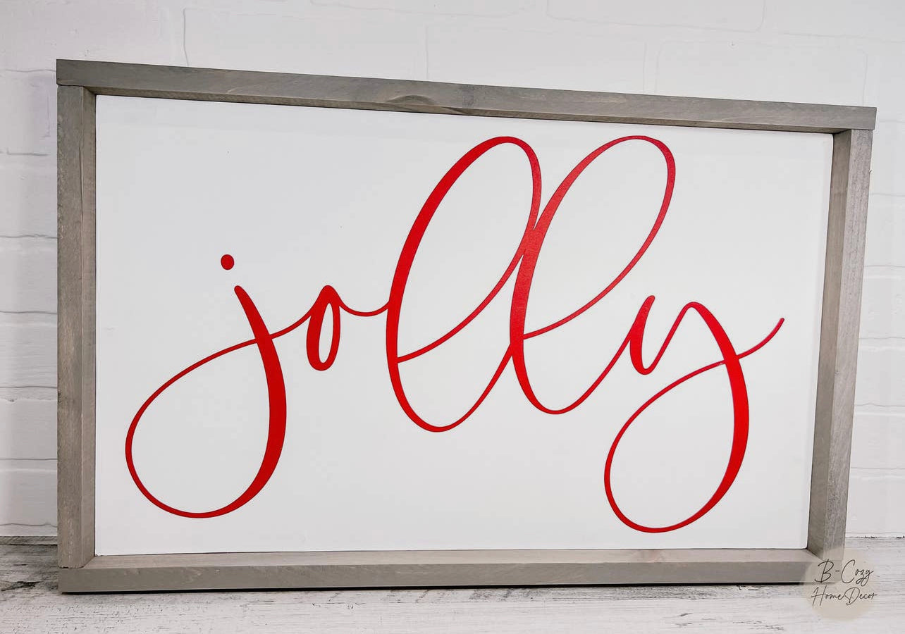 Holiday Jolly Wood Sign