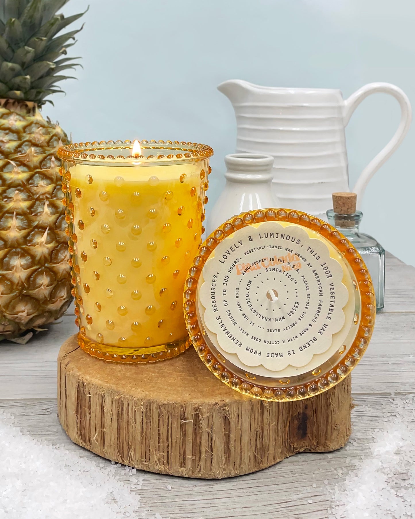 Candle, Pina Colada Hobnail