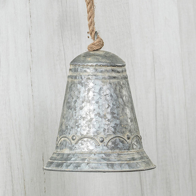 Holiday Galvanized Bell, 10"