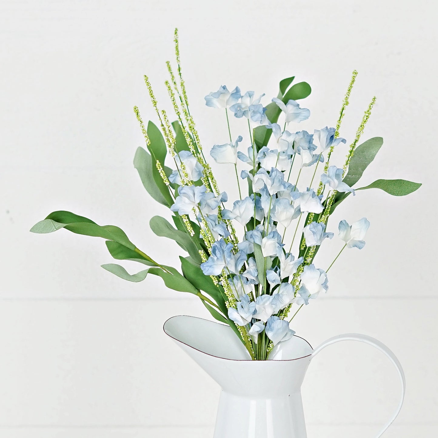 Blue Cream Mountain Flowers