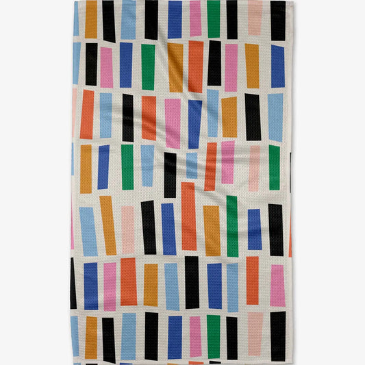 Geometry "Bricks" Tea Towel