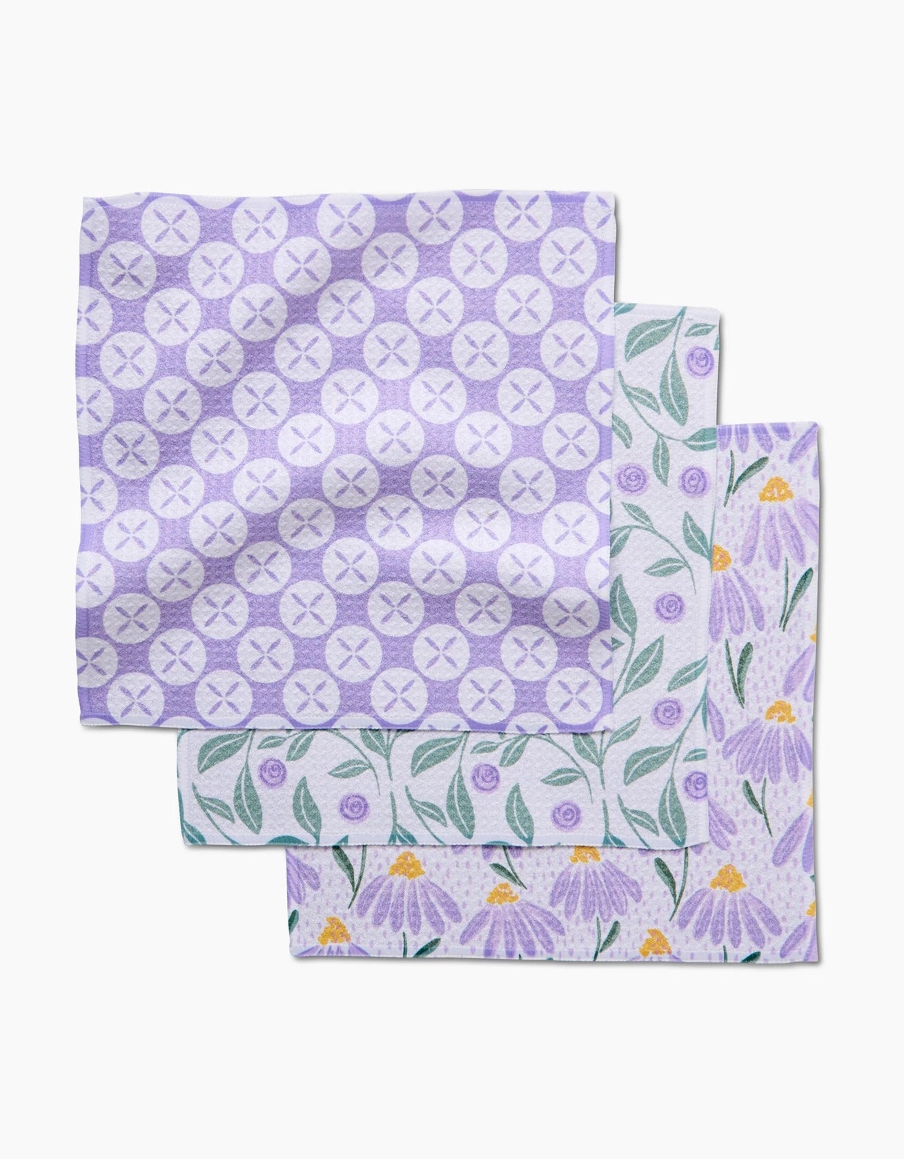Geometry "Button Vines and Daisies" Dishcloth Set
