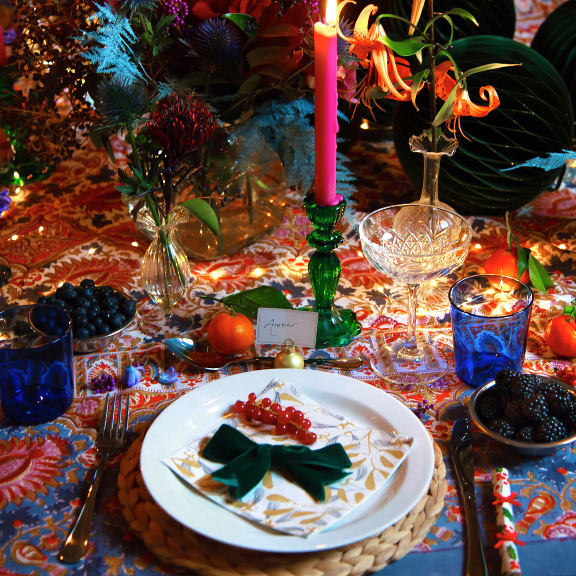 Candlestick Holiday Green