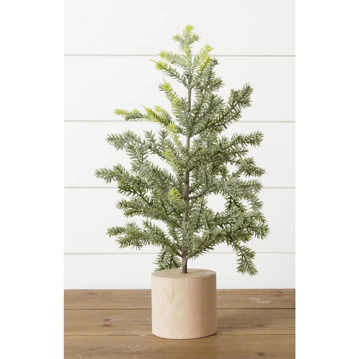 Frosted Pine Tree in Wooden Base (Pre-Order)