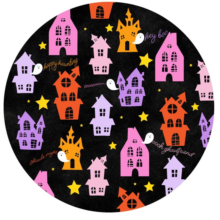 Haunted Neighborhood Paper Plate