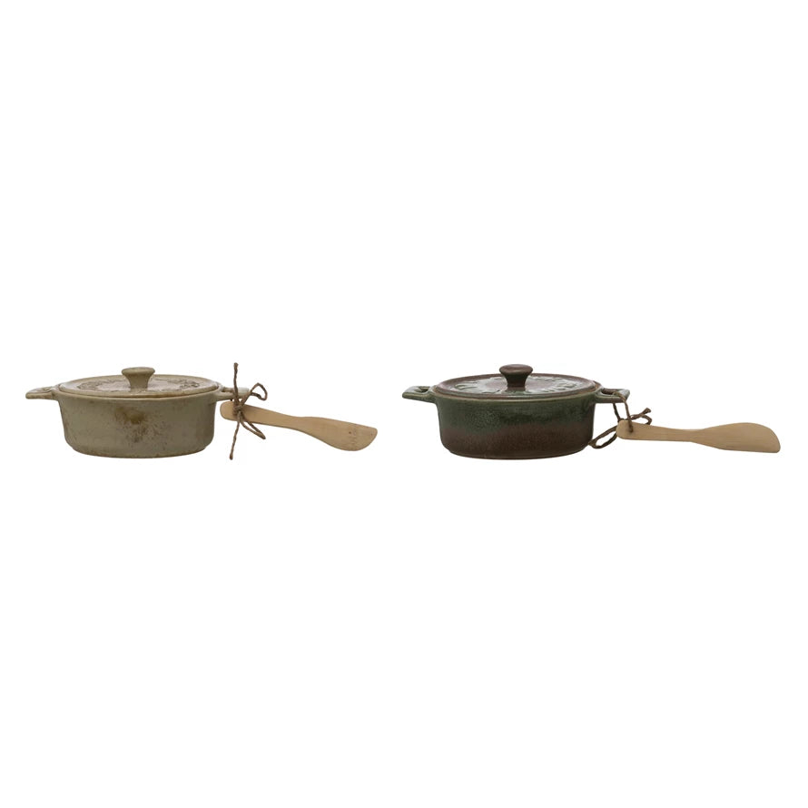 Kitchenware-Brie Baker and Bamboo Spreader