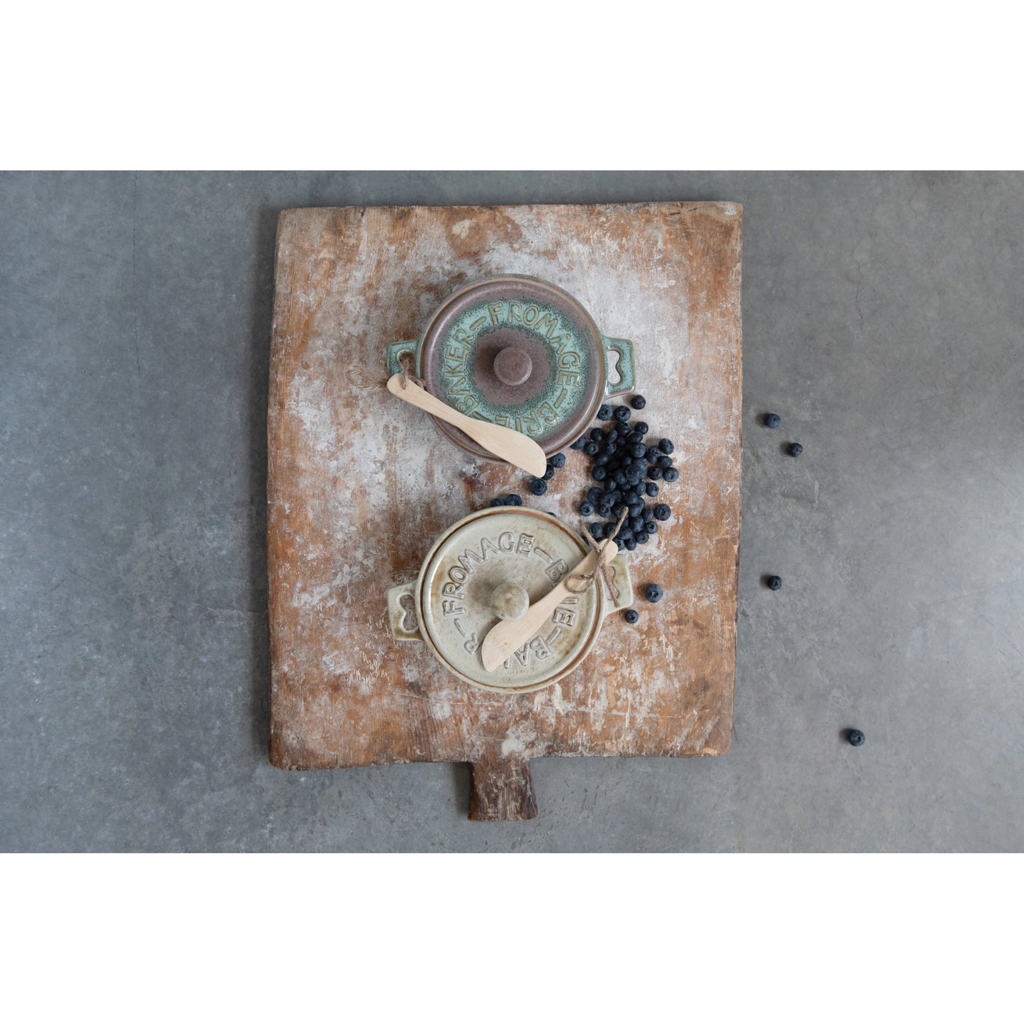 Kitchenware-Brie Baker and Bamboo Spreader