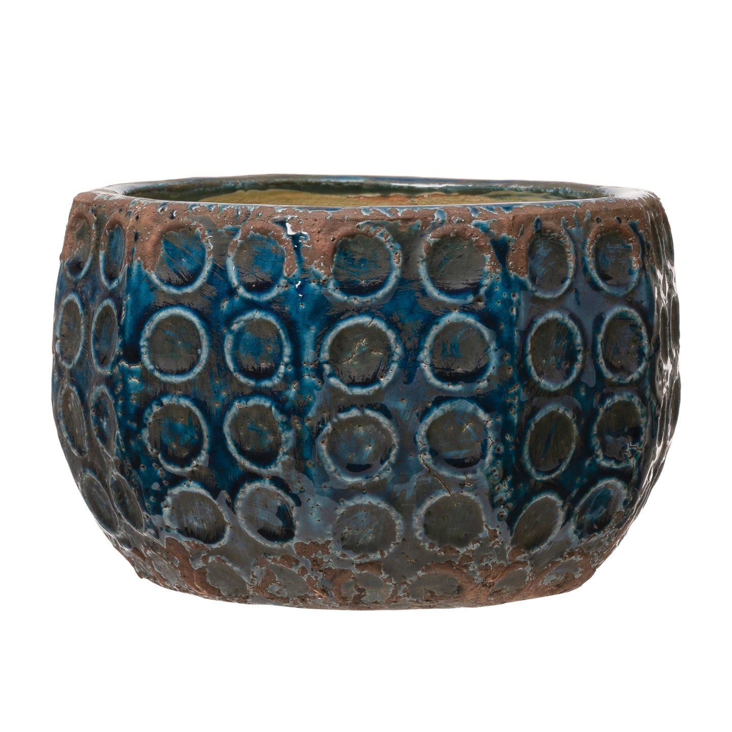 Garden-Terracotta blue planter