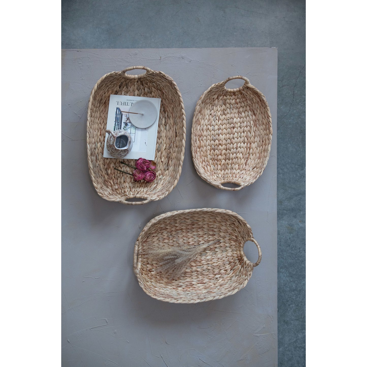 Woven Water Hyacinth Basket