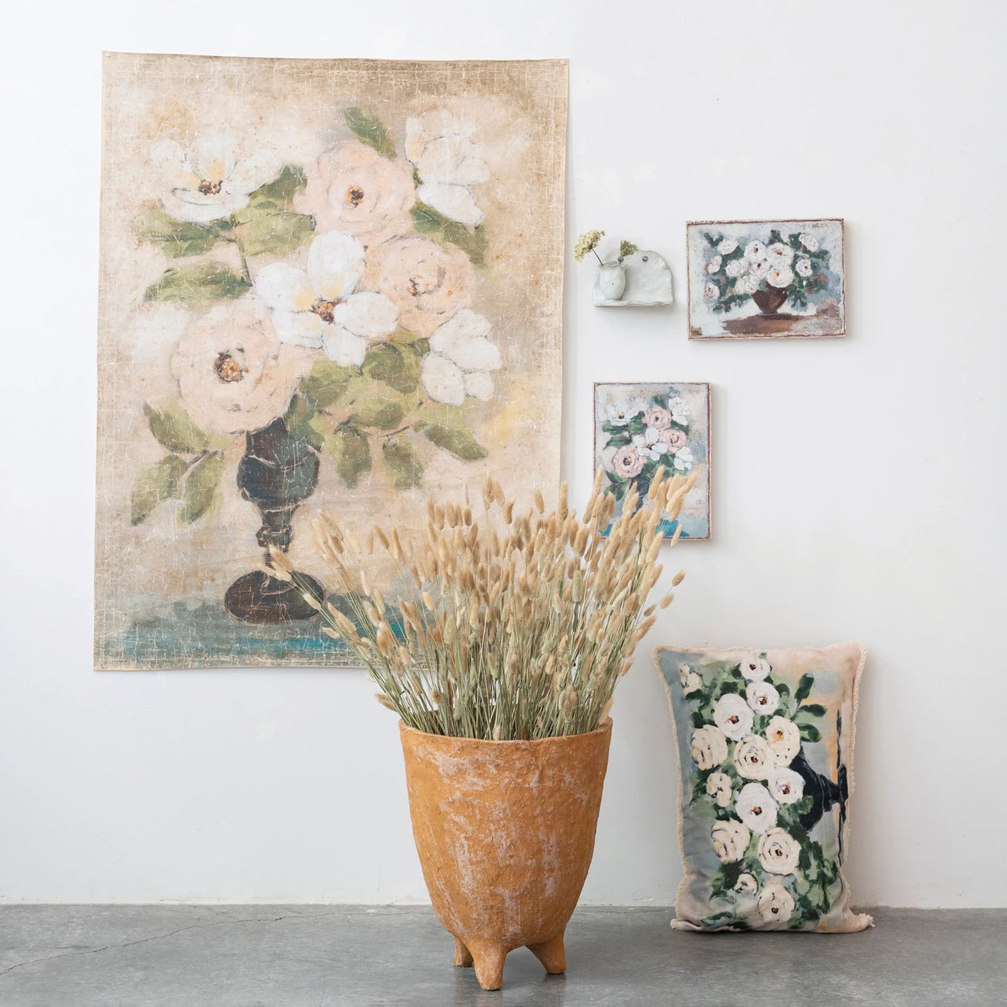 Canvas Wall Décor w/ Flowers in Vase