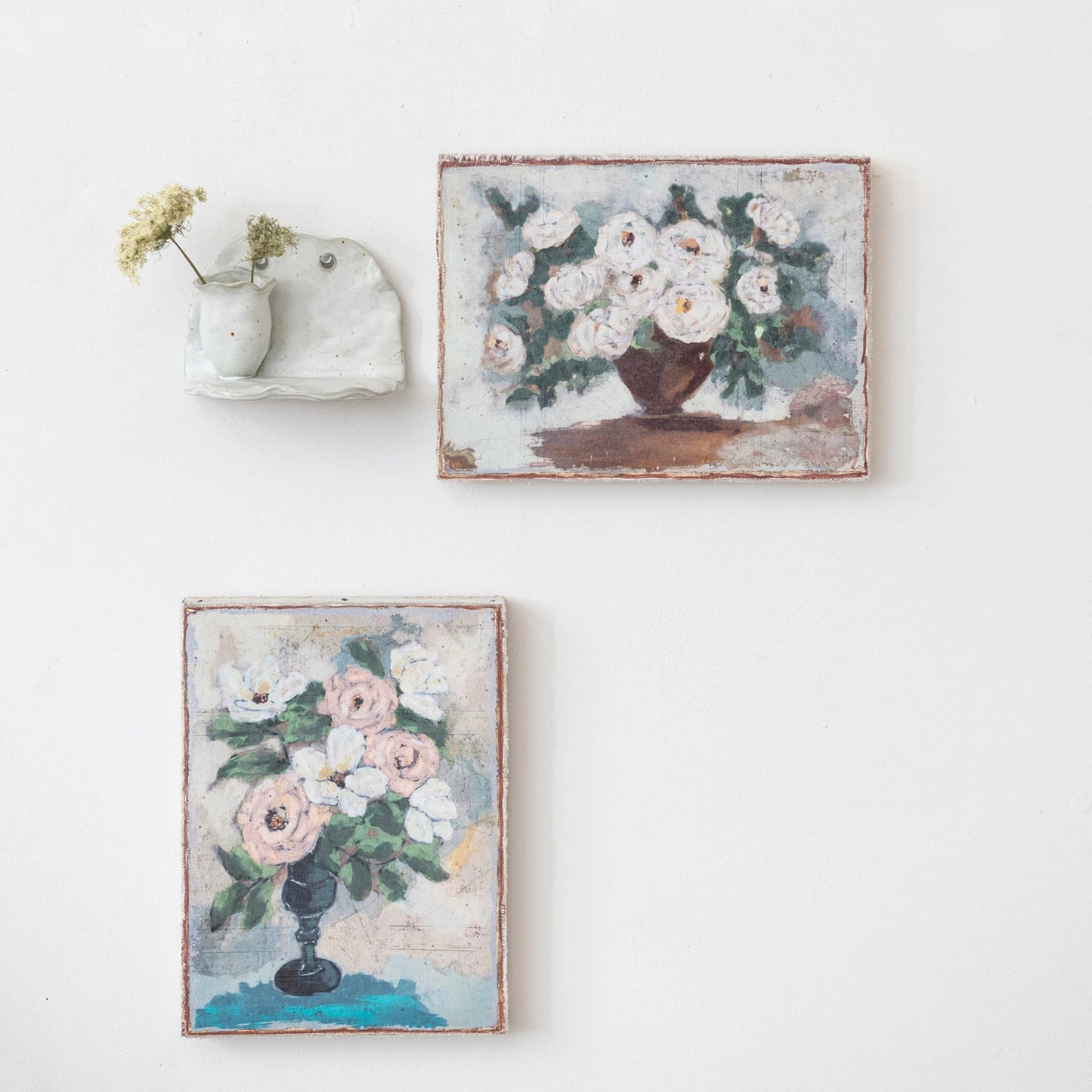 Canvas Wall Décor w/ Flowers in Vase