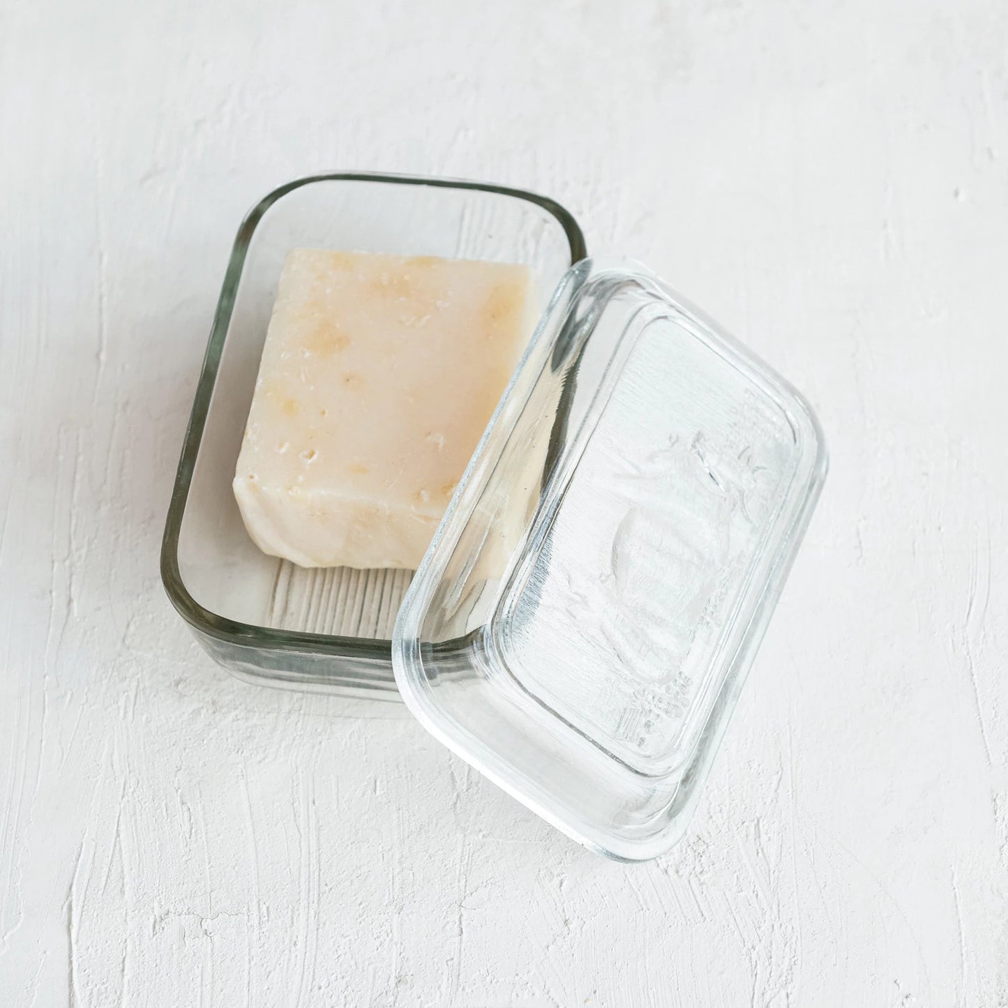 Glass Butter Dish w/ Cow