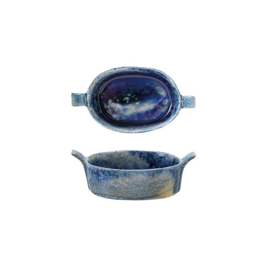 Stoneware Mini Baker with Handles