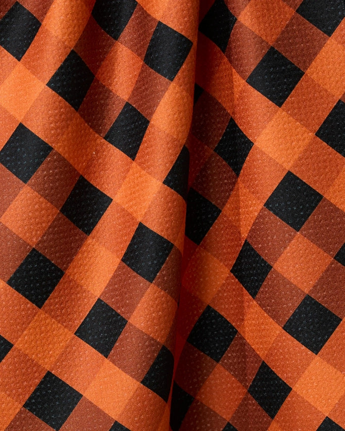 Geometry "Pumpkin Plaid" Tea Towel (Pre-Order)