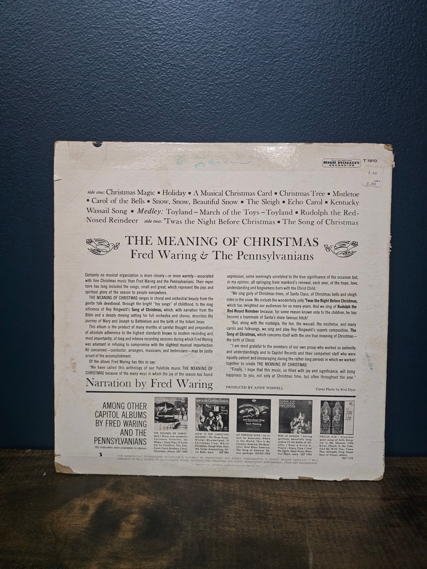 Vintage Christmas Vinyl, The Meaning of Christmas by Fred Waring & The Pennsylvanians