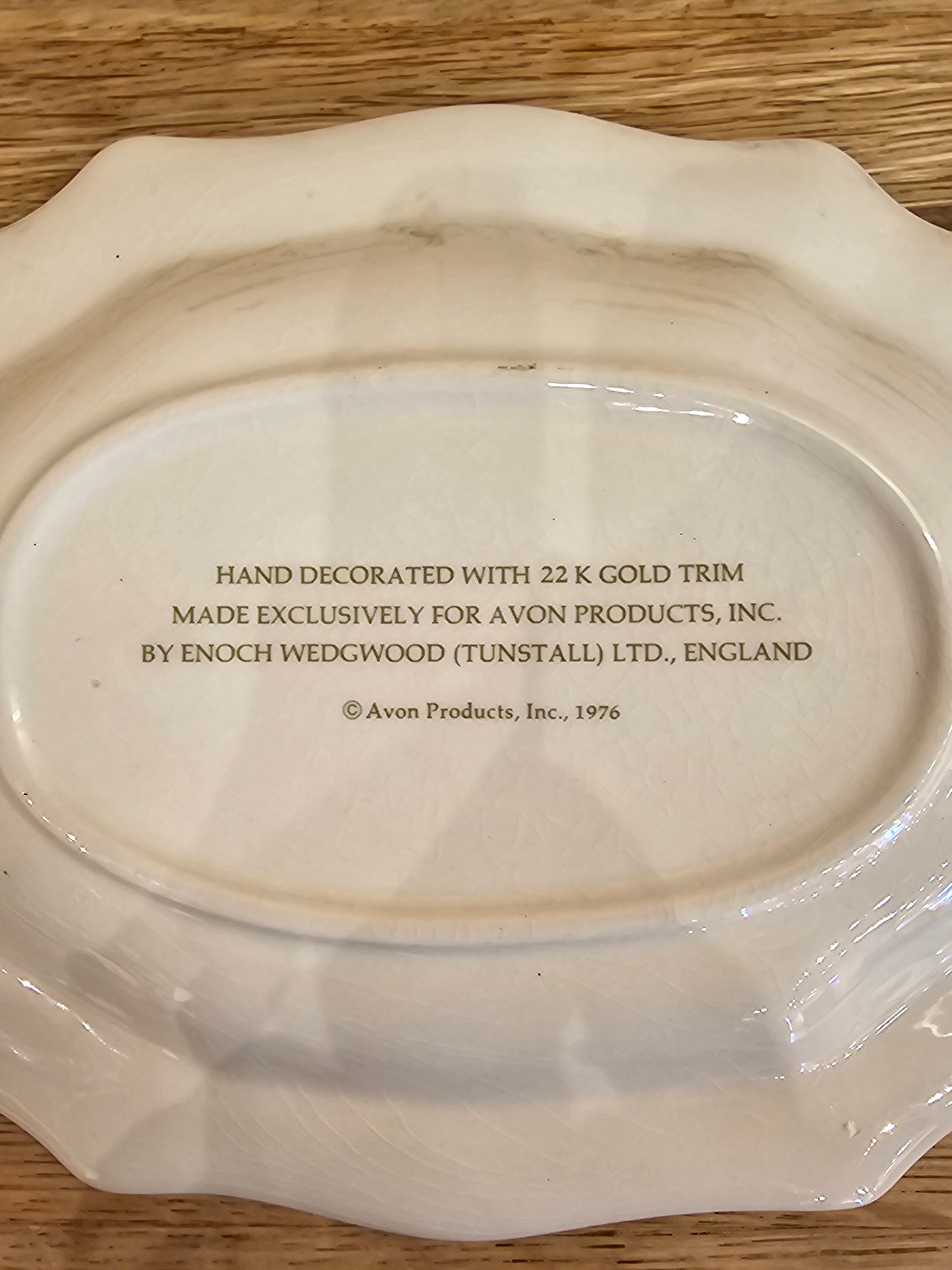 Vintage Plate, 1976 Avon Fruit Bird Ceramic Plate