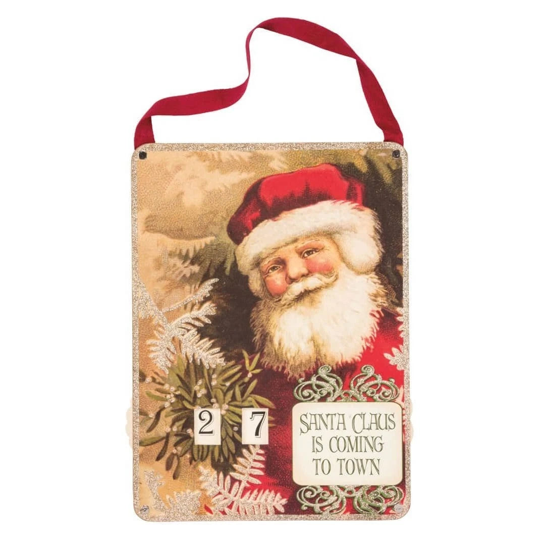 Santa Countdown Wheel Set, Hanging