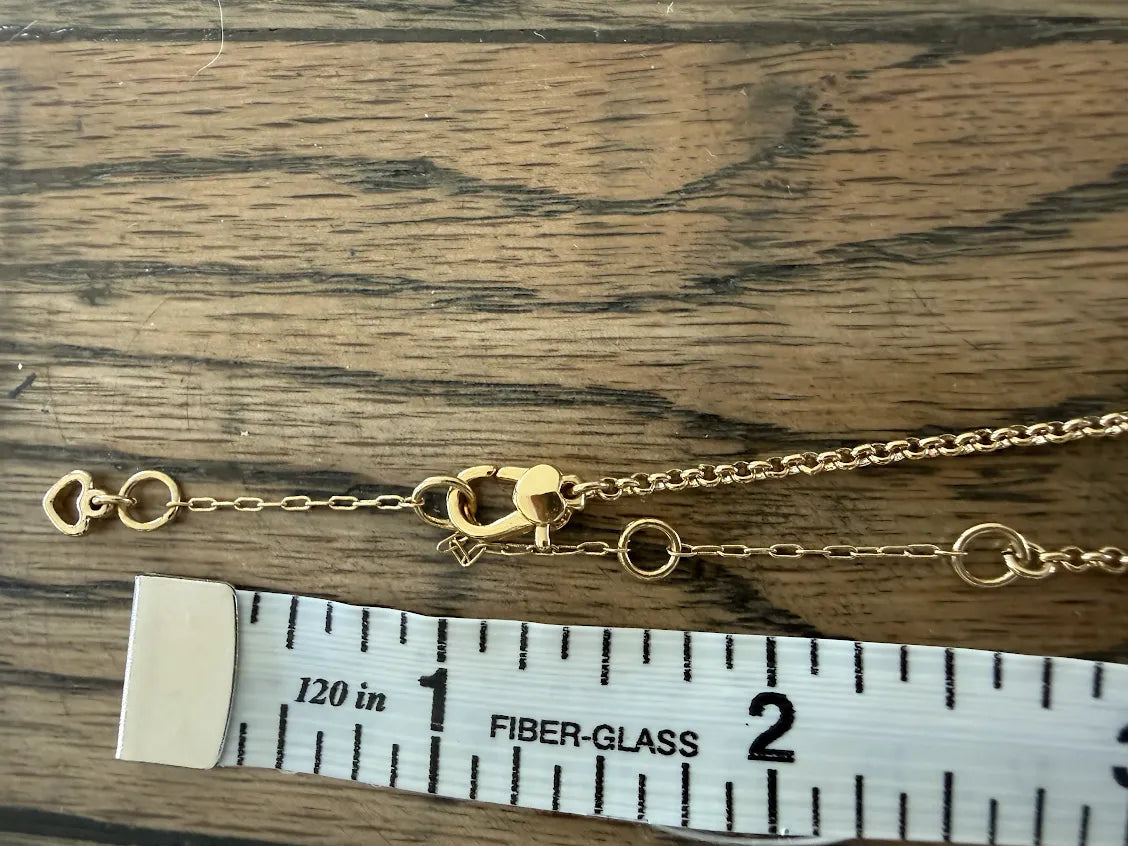 Kate Spade Gold Toned Pearl & Turquoise Adjustable Necklace 16"-19"