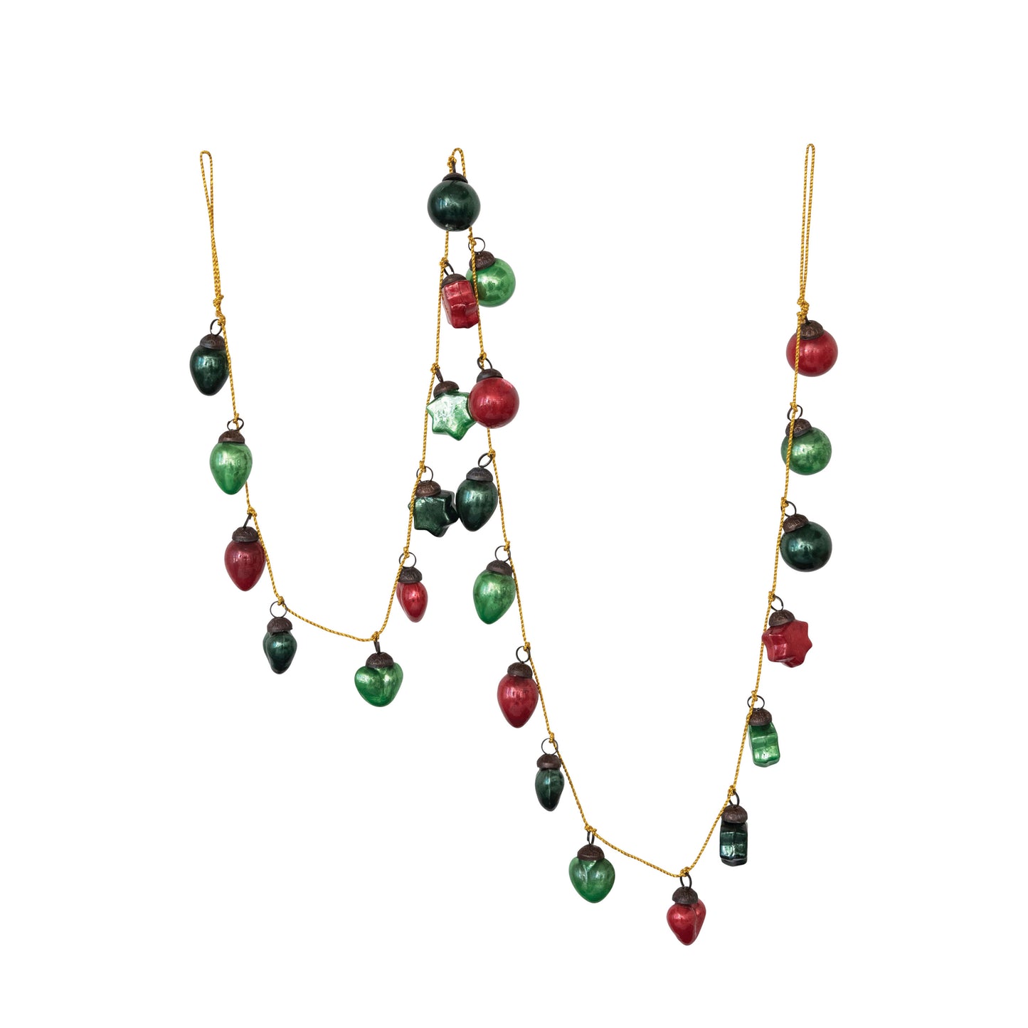Mercury Ornament Garland, Red & Green