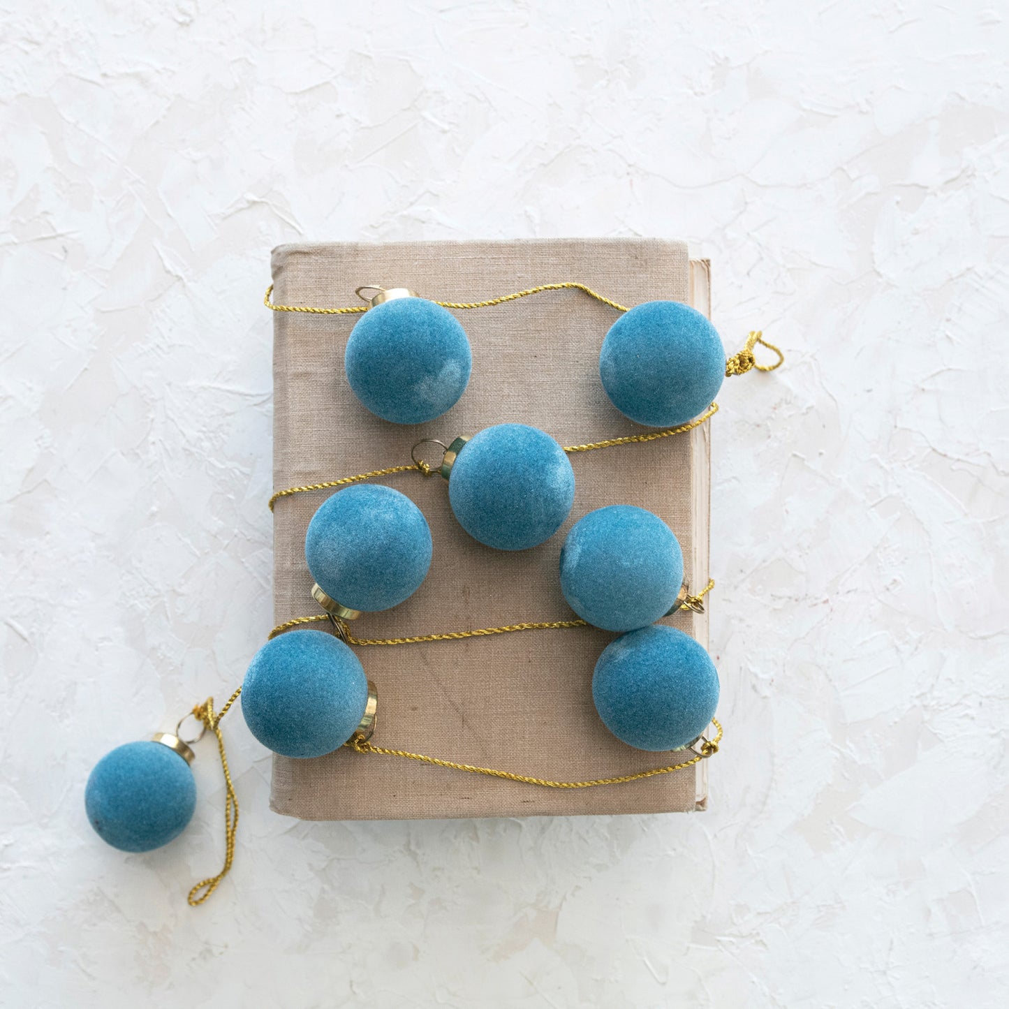 Holiday Flocked Ornament Garland