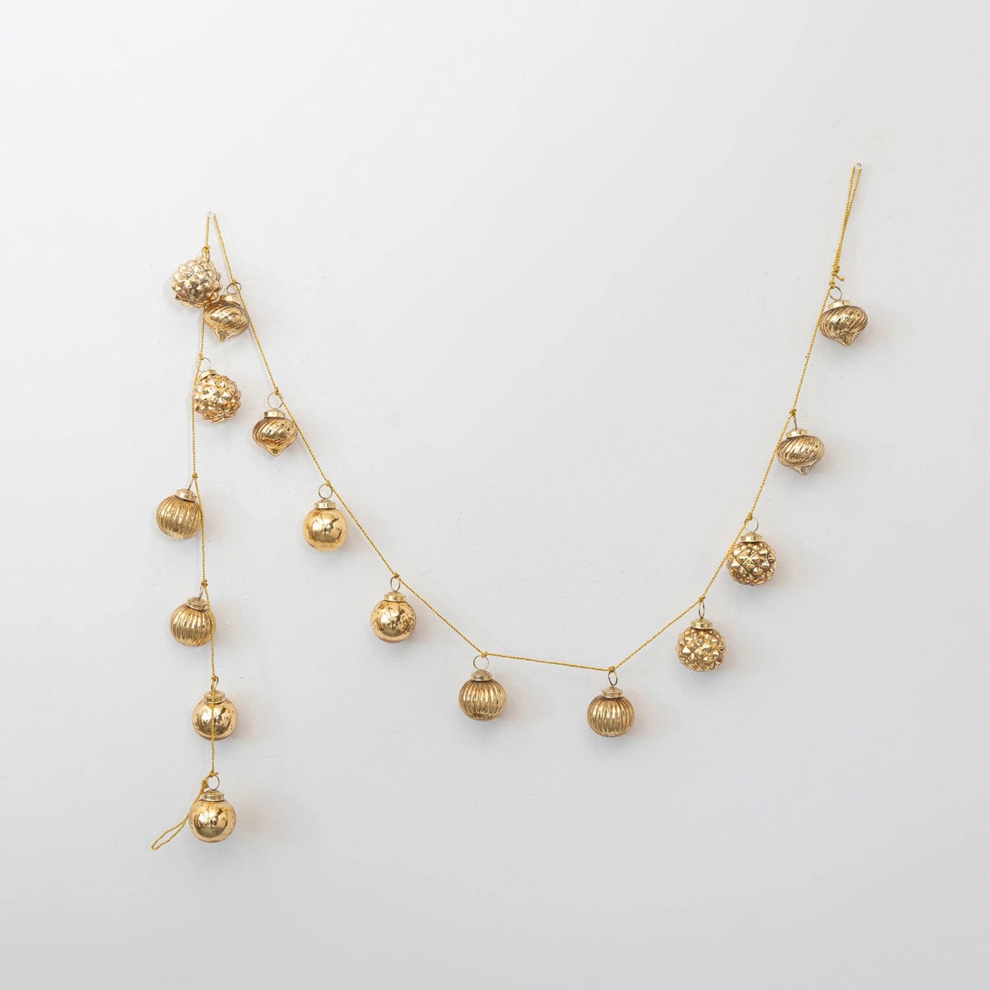 Holiday Mercury Glass Garland, Gold