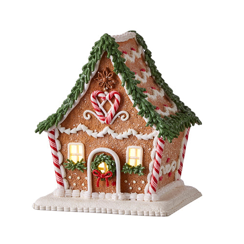Holiday Gingerbread Lighted House (6.5")