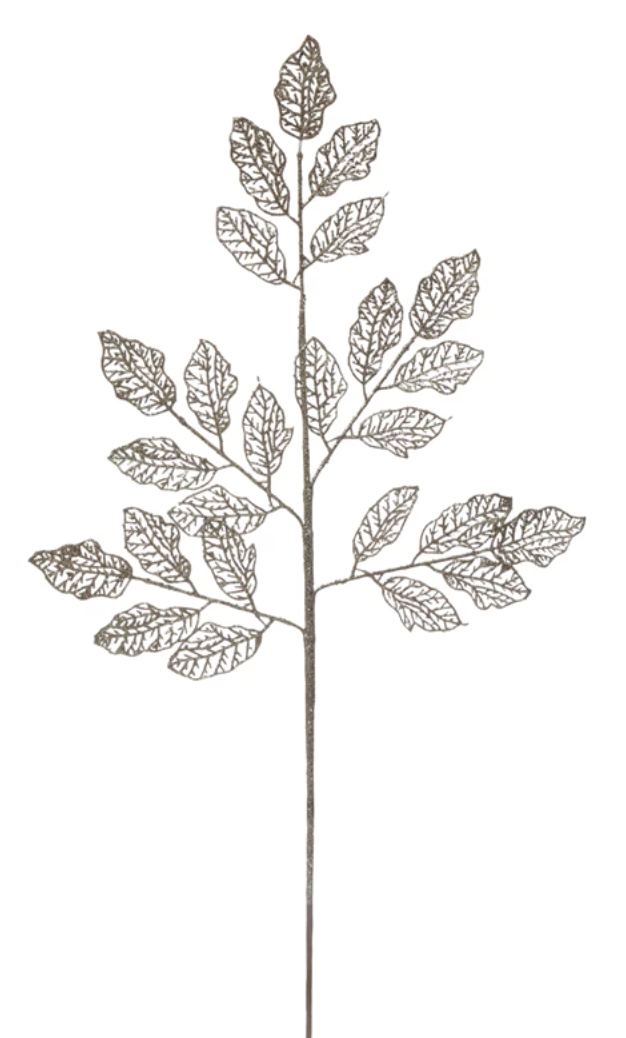 Holiday Stem “Glitter Leaf”