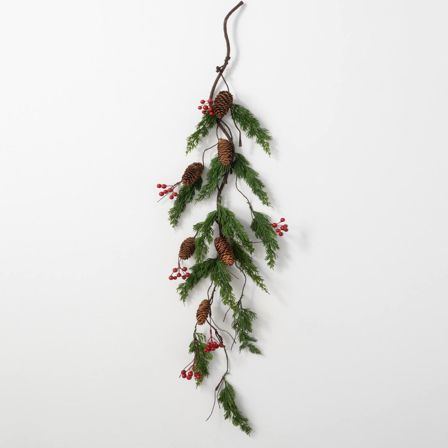 Pinecones with Berries Long Spray
