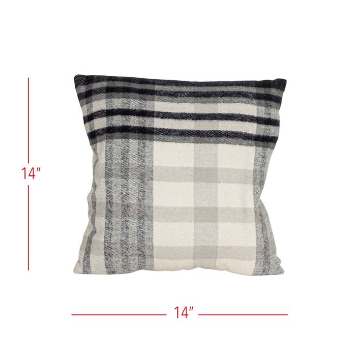 Arlen Plaid Throw Pillow