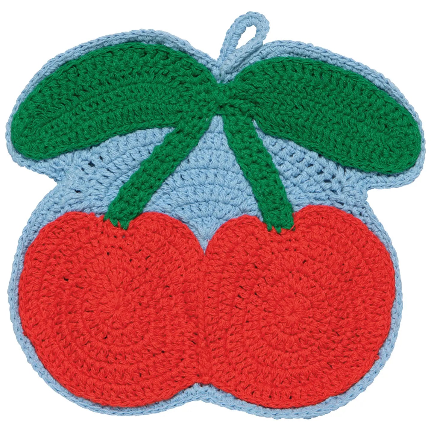 Crochet Trivet, Very Cherry