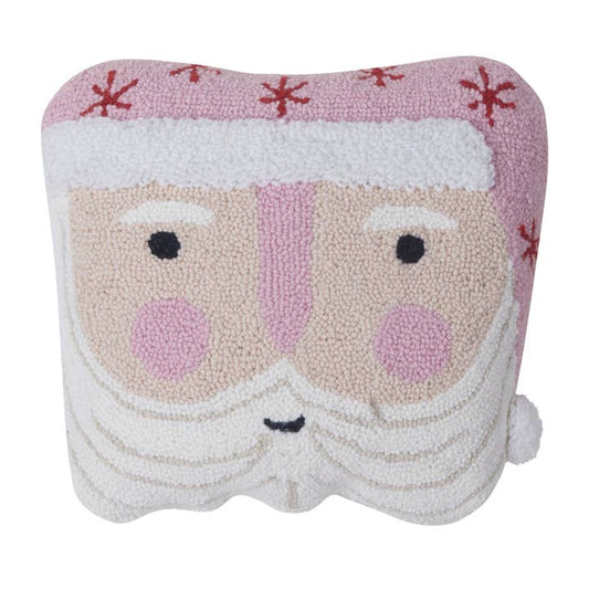 Holiday Pillow, Pink Hat Santa Shaped Hook